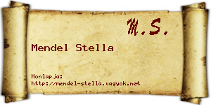 Mendel Stella névjegykártya